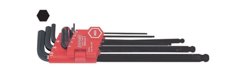 Cer-pa Ballpoint Alyan Anahtar Takımı - Uzun 8 prç