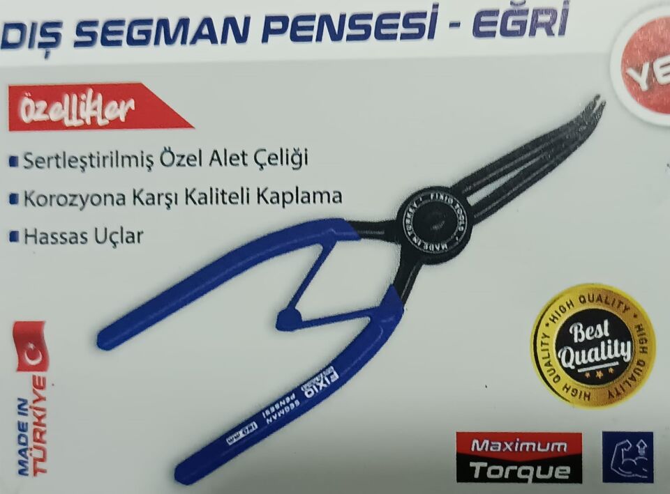 Fixio Dış Segman Pensesi Eğri - 180mm - FS1180