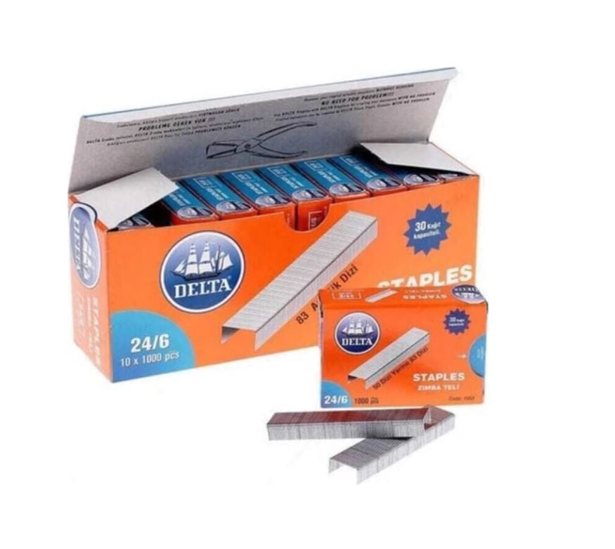 Delta Zımba Teli Beyaz 24/6 - 10x1000 Adet