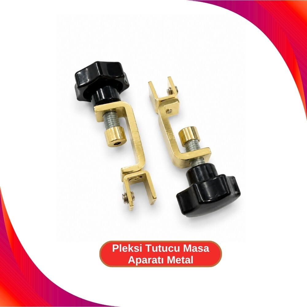 Pleksi Tutucu Masa Aparatı Metal - Altın Gold 3cm