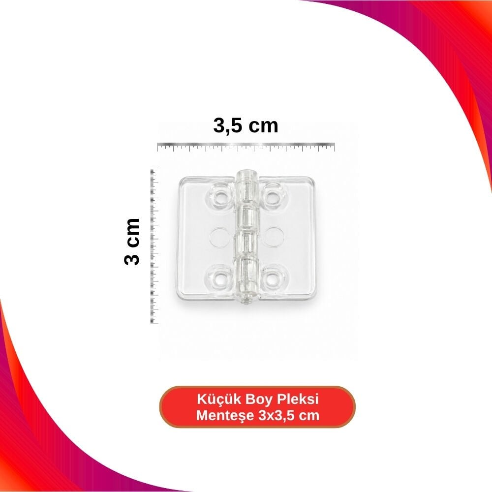 Orta Boy Pleksi Menteşe 3x3,5 cm