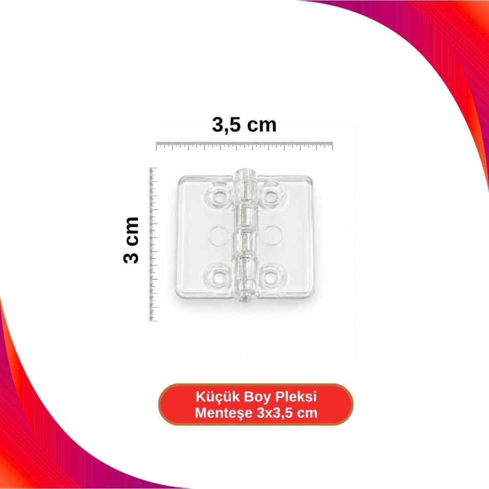 Orta Boy Pleksi Menteşe 3x3,5 cm