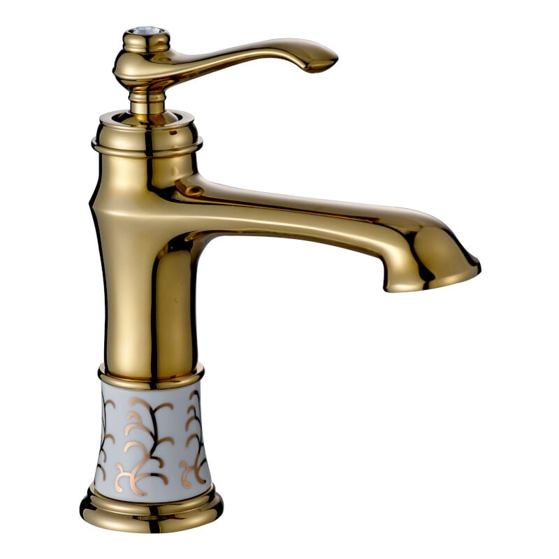 Victoria Mix Lavabo Bataryası Gold - Kısa - Kod: 183