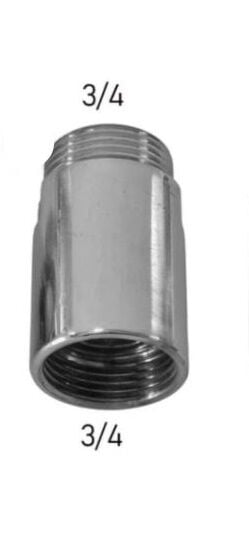 Pirinç Musluk Deliksiz Uzatma Krom 3/4 İnç 5 cm