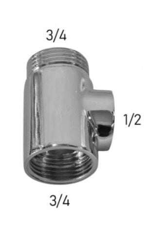 Pirinç Musluk Delikli Uzatma Krom 3/4 İnç 5 cm