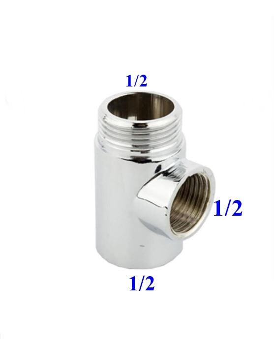 Pirinç Musluk Delikli Uzatma Krom 1/2 İnç 5 cm
