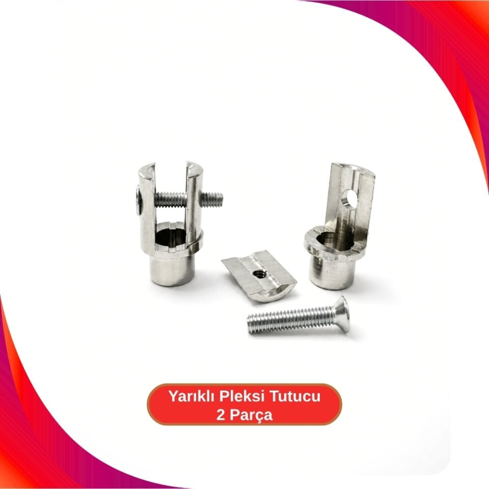 Yarıklı Pleksi Tutucu 2 Parça