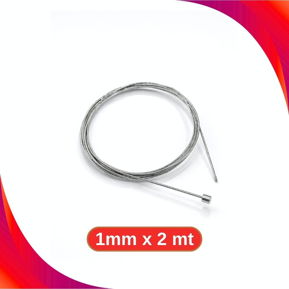 Stoperli Çelik Askı Teli - 1 mm - 2Mt