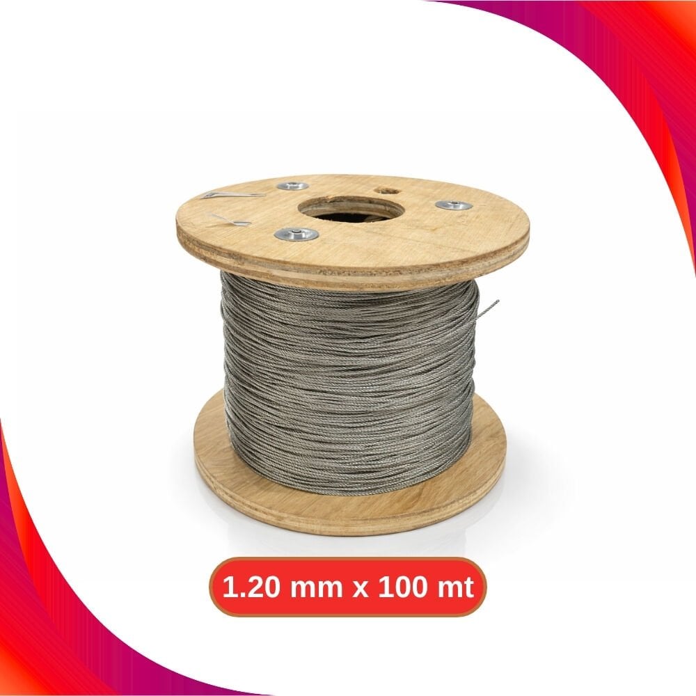 Paslanmaz Çelik Askı Teli - 1.20mm - 100mt