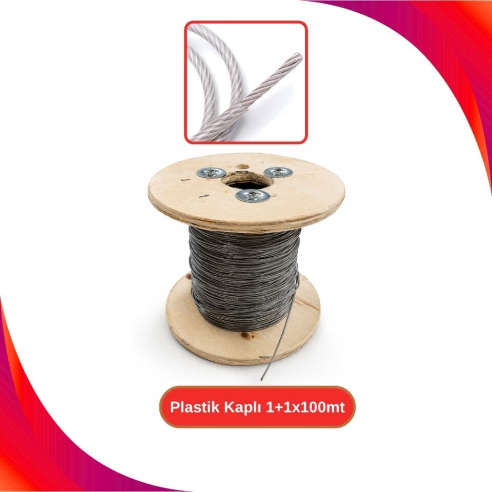 Plastik Kaplı Çelik Askı Teli - 1mm - 100mt