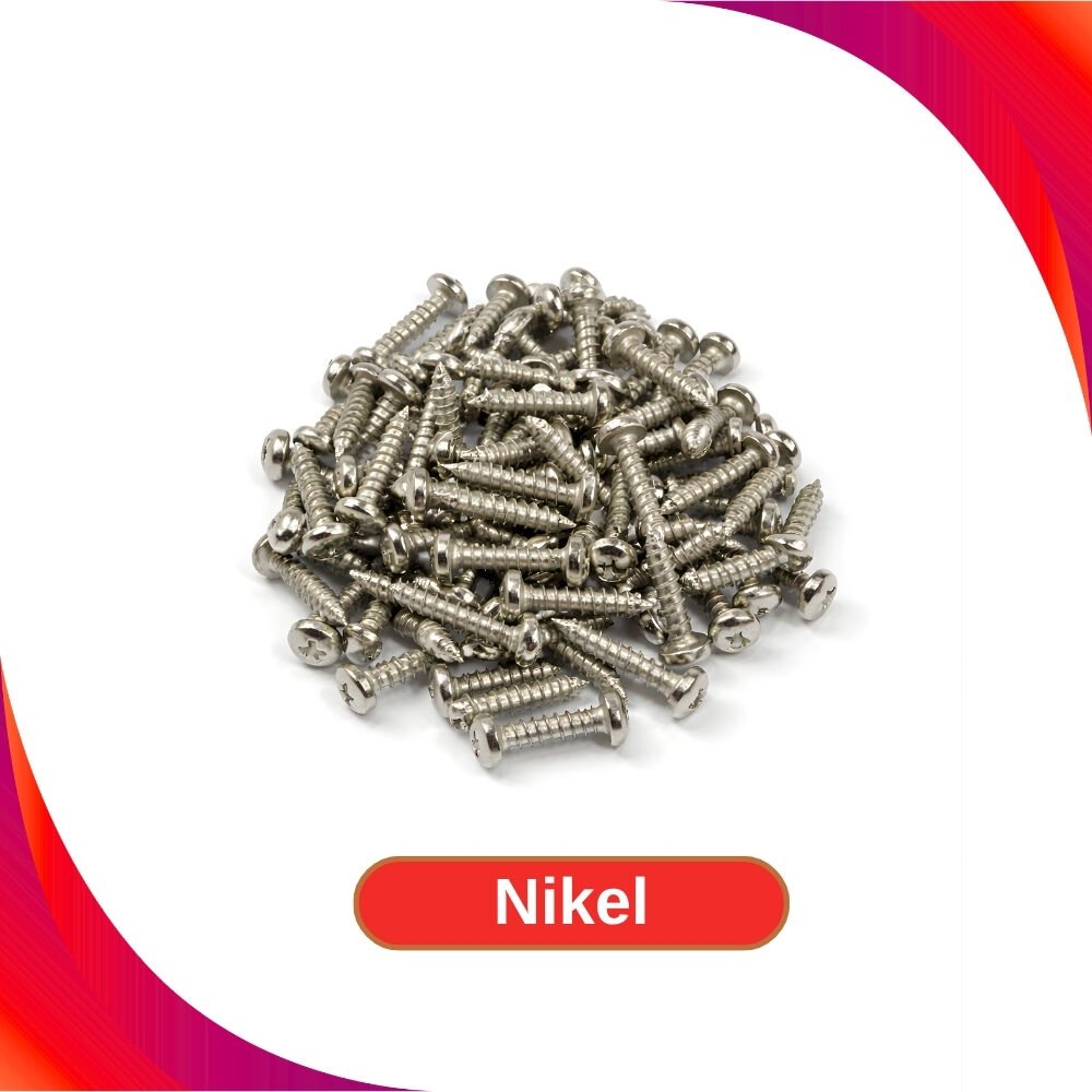2.9x13mm Renkli Sac Vidası - Nikel