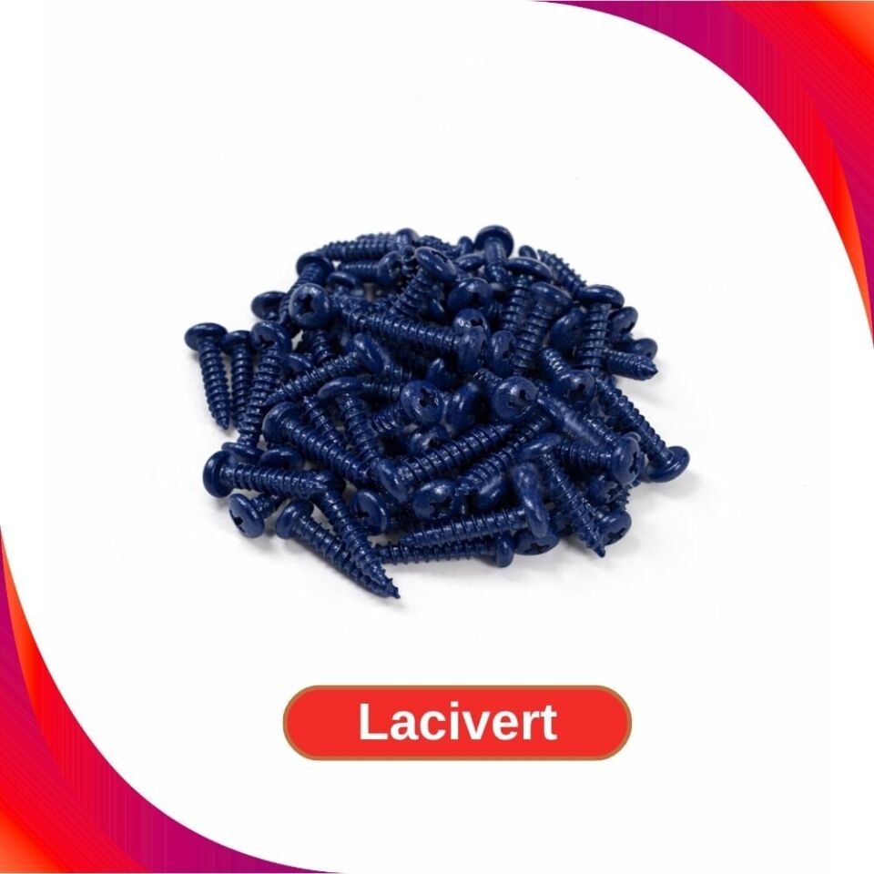 2.9x13mm Renkli Sac Vidası - Lacivert