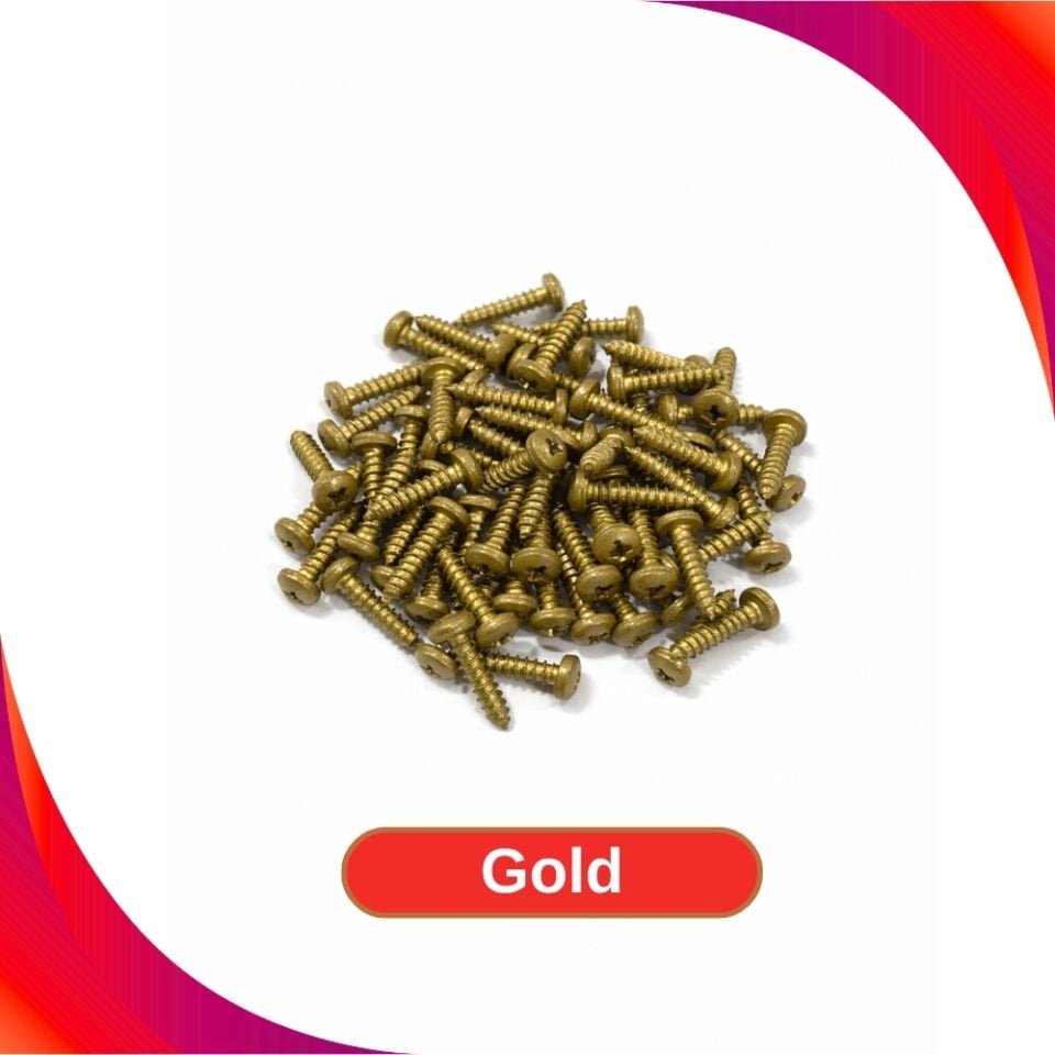 2.9x13mm Renkli Sac Vidası - Gold