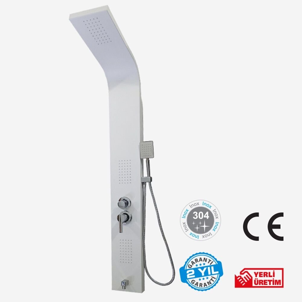 KU-1002 - Duş Paneli / Kuğu Alüminyum Beyaz