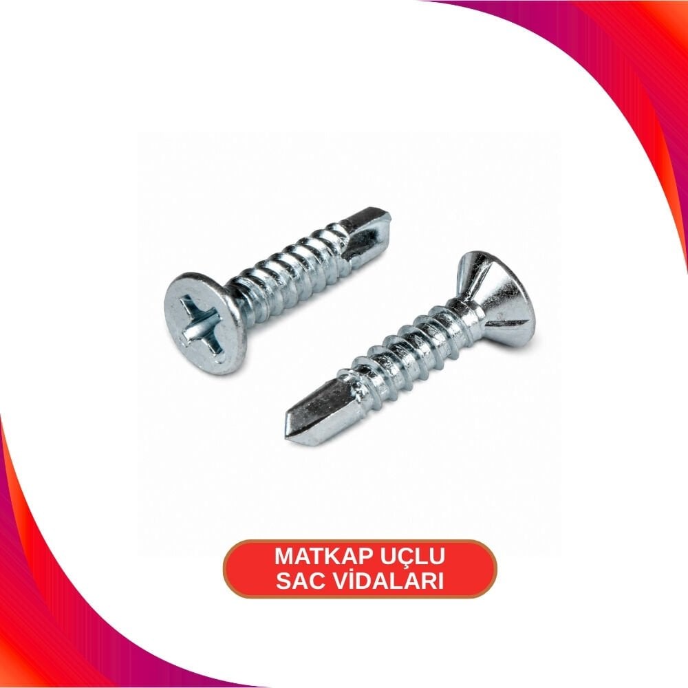 Matkap Uçlu Vidalar Çinko Kaplı 3.9x16mm - 3.9x38mm