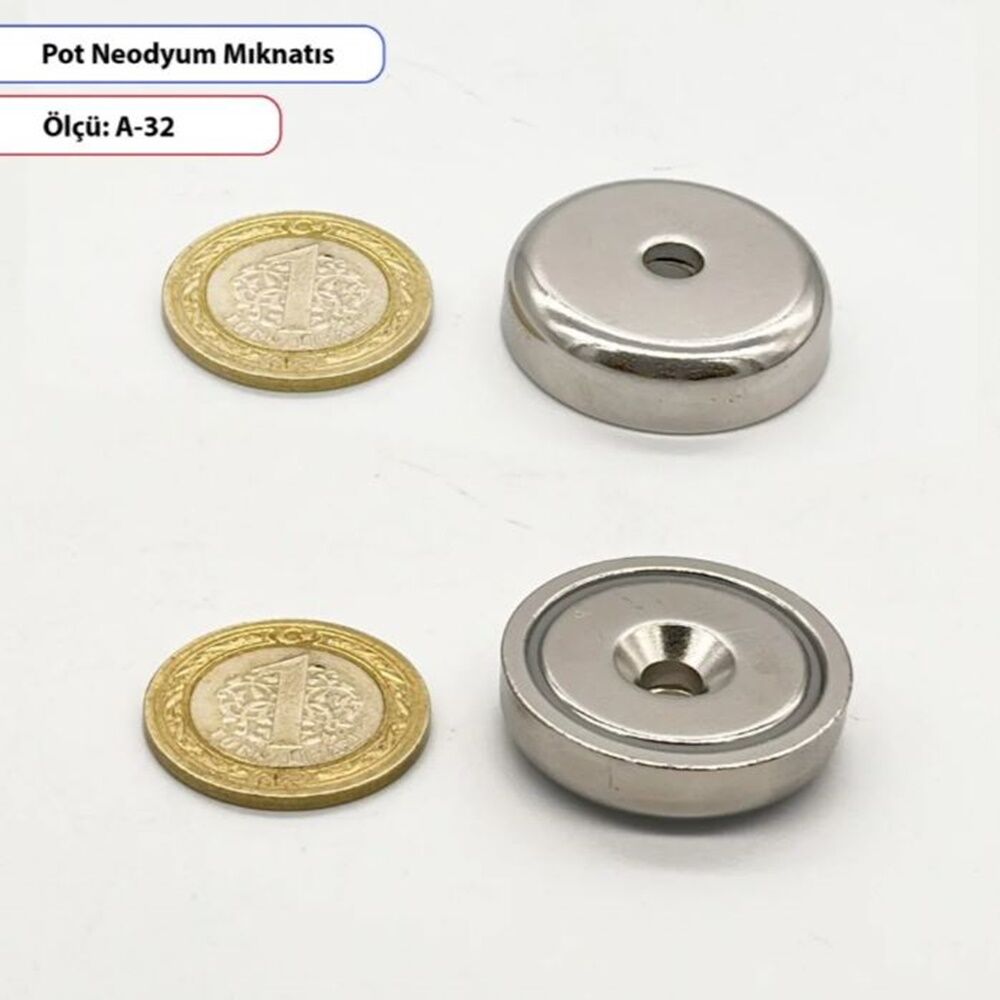 Avşalı Dişi Neodyum Mıknatıs Pot A32mm