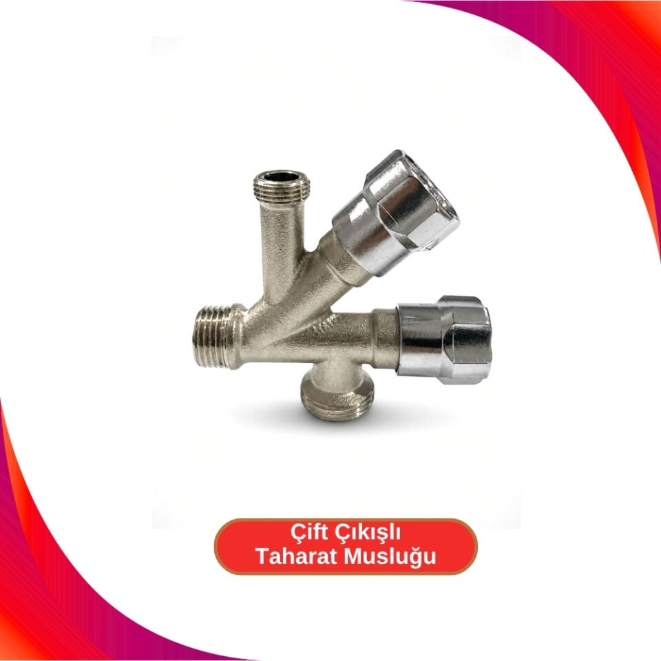 Çift Çıkışlı Taharat Musluğu - 1/2 - 3/4 - 3/8