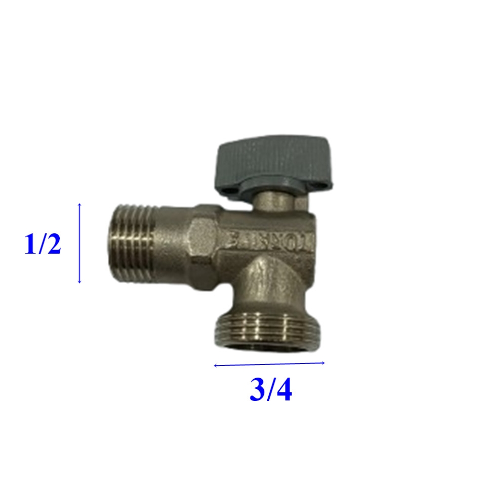 Mini Çamaşır Musluğu Aç Kapa 3/4 - 1/2