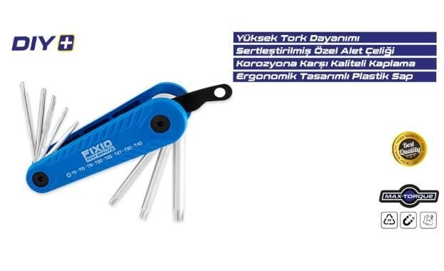 Fixio Çakı Tork Alyan Anahtar 8 Parça - FC9040