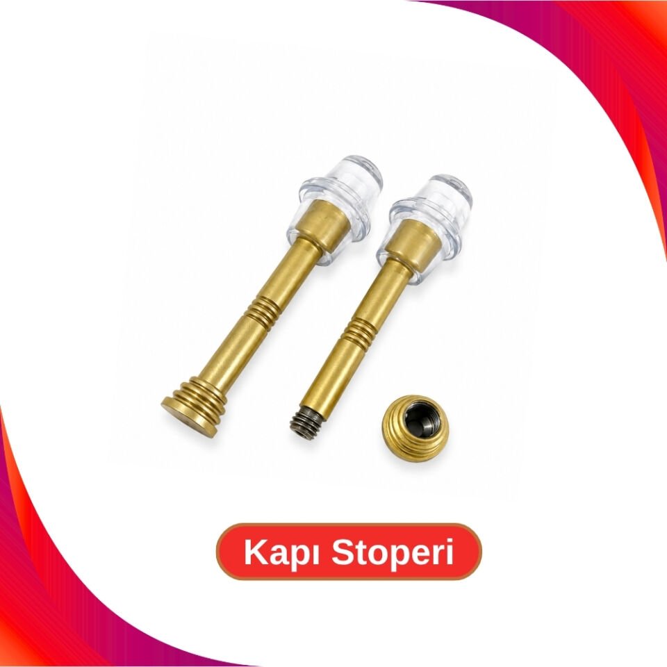 Kapı Stoperi Metal Sarı - 10cm - 2 Adet