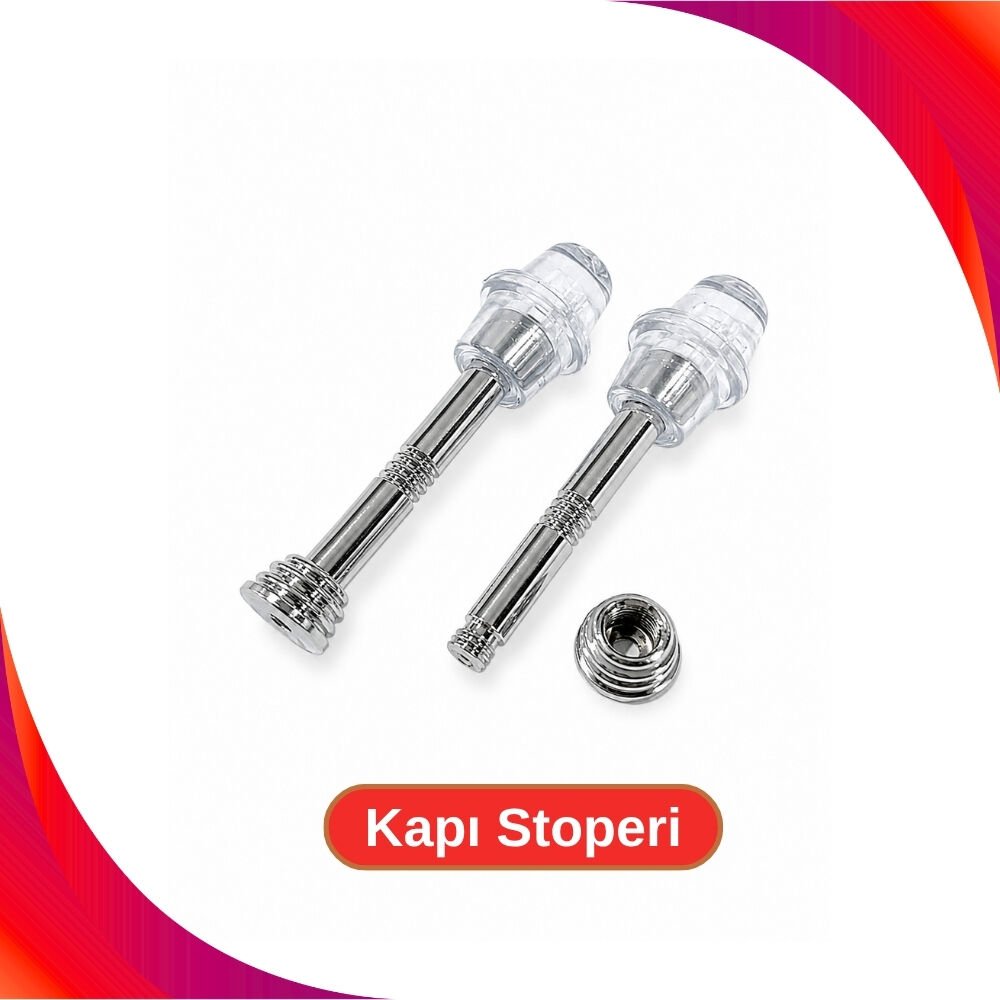 Kapı Stoperi Metal Parlak - 10cm - 2 Adet