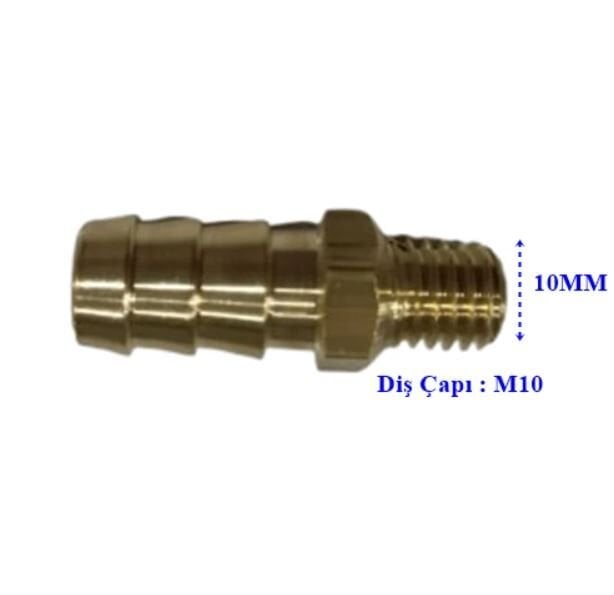 Kalıp Rekoru M10 - 10x40mm - Diş 10mm ( Prinç )