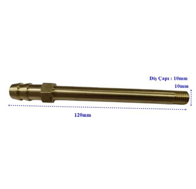Kalıp Rekoru M10 - 10X120mm - Diş 10mm ( Prinç )