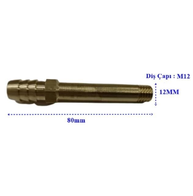Kalıp Rekoru M12 - 12X80mm - Diş 12mm ( Prinç )